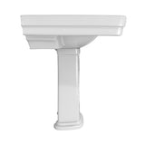 TOTO LPT530.8N#01 Promenade Rectangular Pedestal Bathroom Sink for 8" Center Faucets, Cotton White