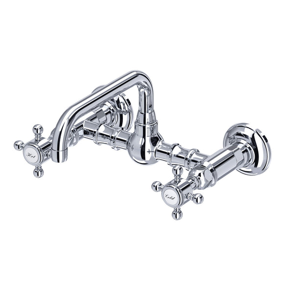 House of Rohl A1423XMAPC-2 Acqui Wall Mount Bridge Bathroom Faucet