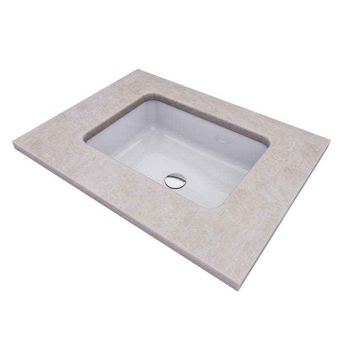TOTO LT1554G#01 18" Rectangular Undermount Bathroom Sink with CEFIONTECT, Cotton White