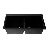 ALFI Brand AB3418DBUM-BLA Black 33" Granite Composite Workstation Double Bowl Undermount Sink