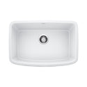 Blanco 442551 Valea SILGRANIT 27" Single Bowl Undermount Kitchen Sink - White