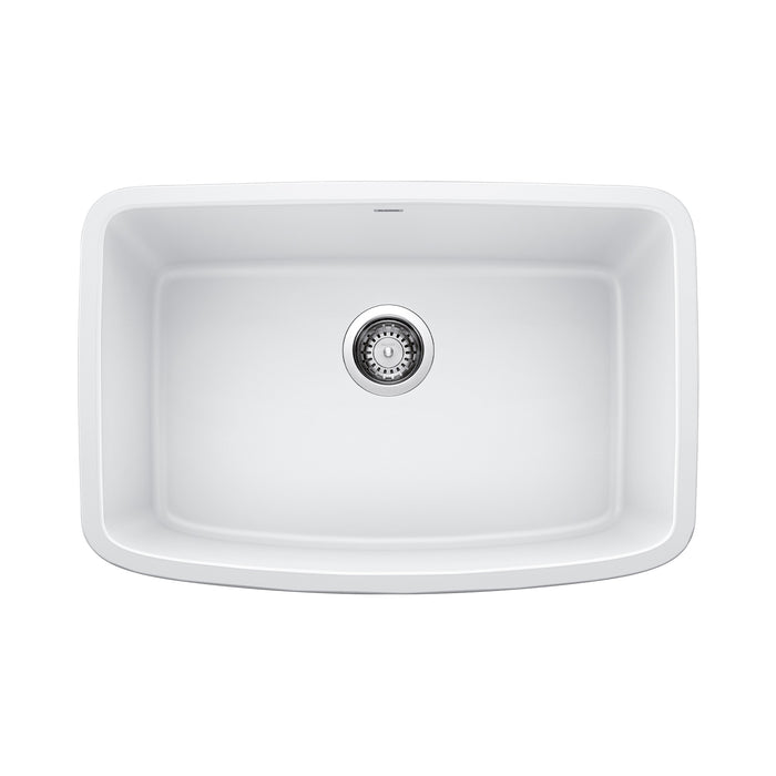 Blanco 442551 Valea SILGRANIT 27" Single Bowl Undermount Kitchen Sink - White