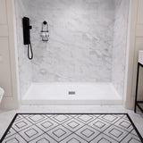 ANZZI SB-AZ101C ALEXANDER 60" x 30" Center Drain Shower Base in White