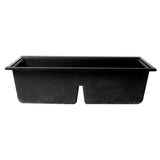 ALFI Brand AB3418DBUM-BLA Black 33" Granite Composite Workstation Double Bowl Undermount Sink