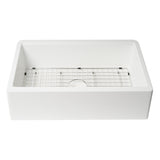 ALFI Brand AB33FARM-W White 33" Granite Composite Single Bowl Drop-in Farm Sink