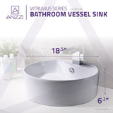 ANZZI LS-AZ129 Vitruvius Series Ceramic Vessel Sink in White