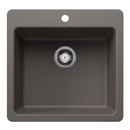 Blanco 443232 Liven SILGRANIT 21" Single Bowl Dual Mount Kitchen Sink - Volcano Gray