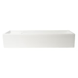 ALFI Brand AB39TR 39" White Above Mount Fireclay Bathroom Trough Sink