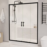 ANZZI Enchant 70-in. x 60.4-in. Framed Sliding Shower Door in Matte Black