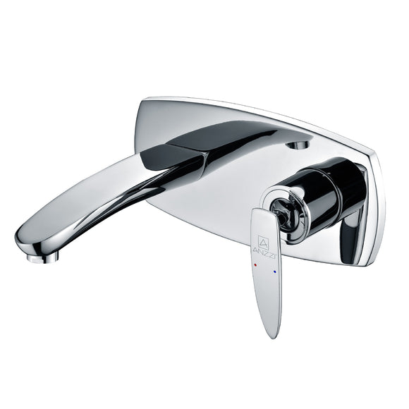 Voce Series Single-Handle Wall Mount Bathroom Faucet in Polished Chrome