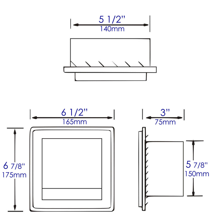 ALFI Brand ABTPP77-BC PVD Brushed Copper Stainless Steel Recessed Toilet Paper Holder with Cover