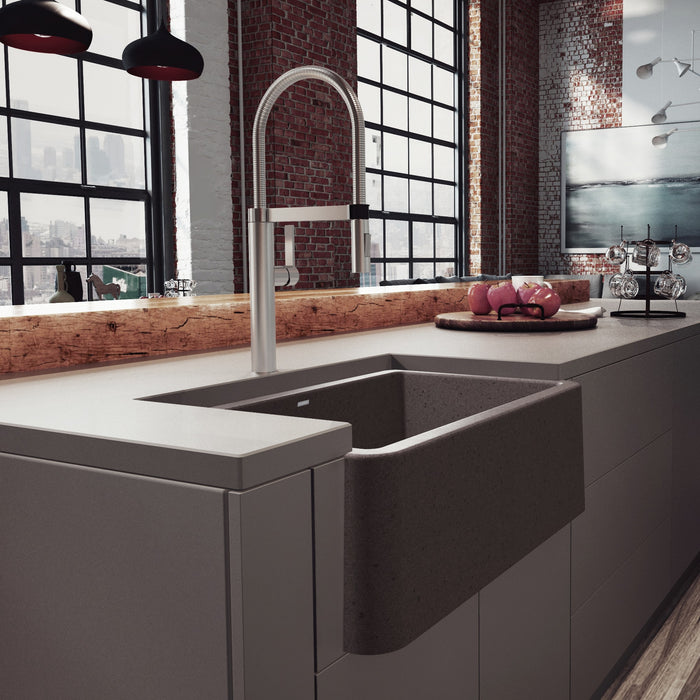 Blanco 401733 Ikon SILGRANIT 30" Single Bowl Apron-Front Farmhouse Sink - Cafe