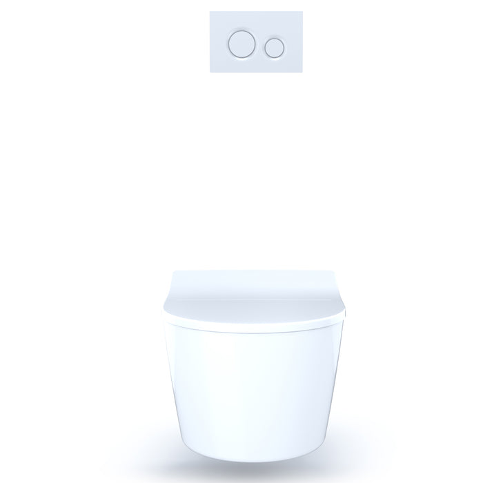 TOTO CWT447247CMFG#WH RP Wall-Hung D-Shape Toilet and DuoFit In-Wall Dual-Flush Tank System in White Matte