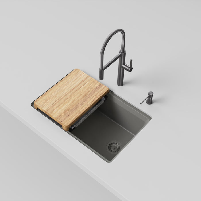 Blanco 443309 Inteos SILGRANIT 30" Single Bowl Undermount Workstation Kitchen Sink - Volcano Gray