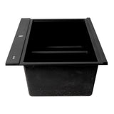 ALFI Brand AB3418DBDI-BLA Black 33" Granite Composite Workstation Double Bowl Drop-in Sink