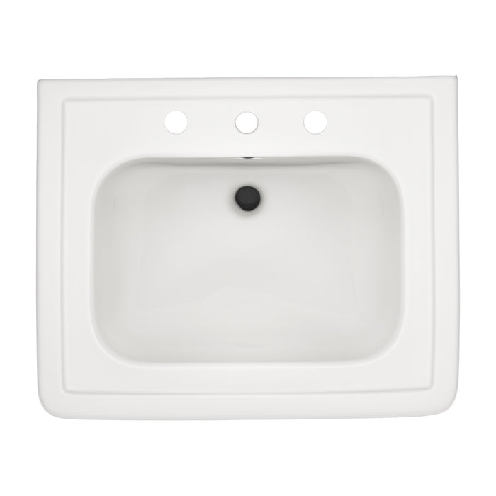 TOTO LPT530.8N#11 Promenade 27-1/2" x 22-1/4" Pedestal Bathroom Sink for Center Faucets, Colonial White