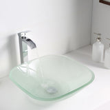 ANZZI LS-AZ081 Vista Series Deco-Glass Vessel Sink in Lustrous Frosted Finish