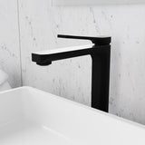 ANZZI L-AZ901MB-BN Single Handle Bathroom Sink Faucet with Pop-up Drain in Matte Black & Brushed Nickel