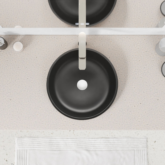 ANZZI LS-AZ907MB Allegro Round Glass Vessel Bathroom Sink