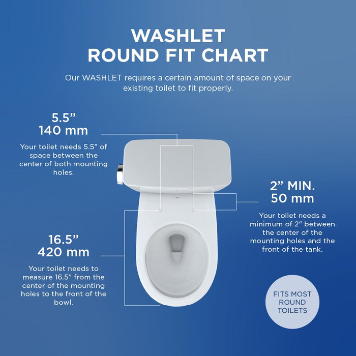 TOTO SW2335#01 WASHLET KS2 Bidet Toilet Seat with Instant Water Heating, Round, Cotton White