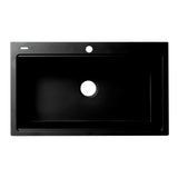 ALFI Brand AB3418SBDI-BLA Black 33" Granite Composite Workstation Single Bowl Drop-in Sink