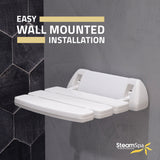 SteamSpa SSP-SS-C Class 13.78" Wall Mounted Folding Shower Seat