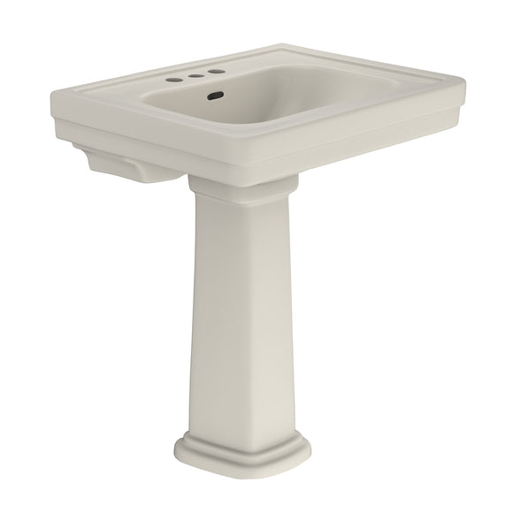 TOTO Promenade 27-1/2" x 22-1/4" Rectangular Pedestal Bathroom Sink for 4 inch Center Faucets, Sedona Beige - LPT530.4N#12