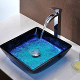 ANZZI LS-AZ056 Viace Series Deco-Glass Vessel Sink in Blazing Blue