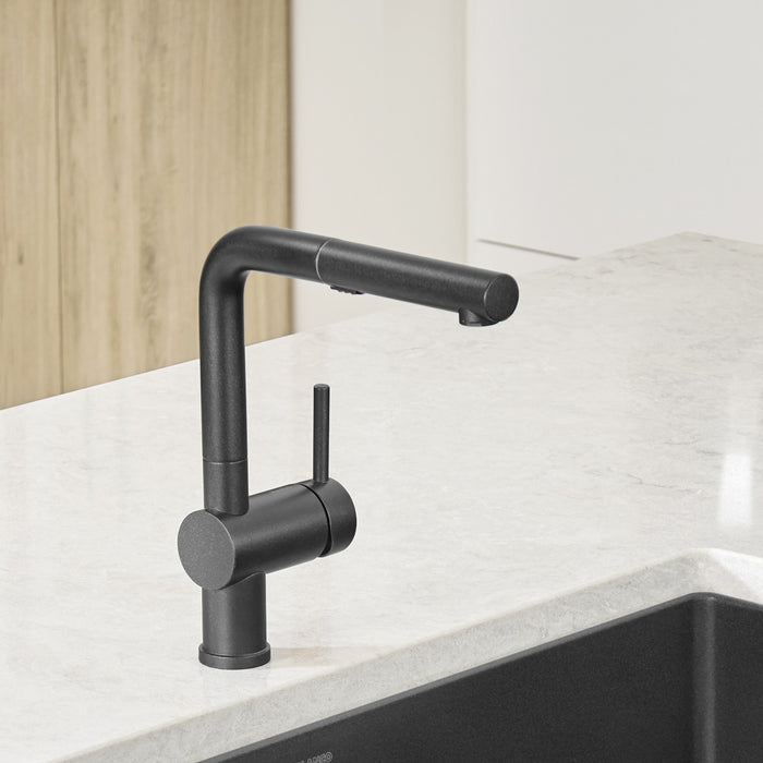 Blanco 526367 Linus Low Arc Pull-Out Dual-Spray Kitchen Faucet - Anthracite