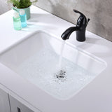 ANZZI LS-AZ113 Dahlia Series 20.5" Ceramic Undermount Sink Basin in White