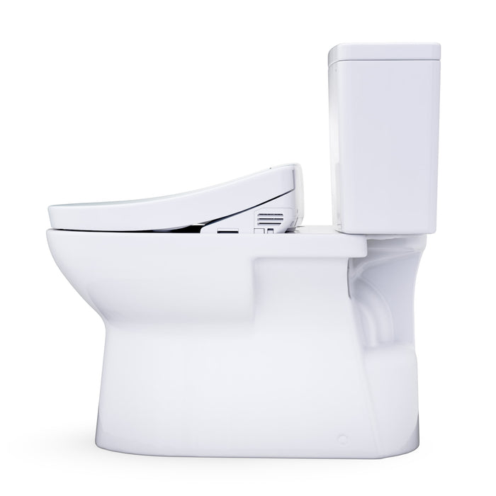 TOTO MW4723346CUFG#01 Glaston WASHLET+ S2 Two-Piece Elongated 1.0 GPF Universal Height Toilet in Cotton White