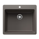 Blanco 443224 Liven SILGRANIT 25" Single Bowl Dual Mount Kitchen Sink - Volcano Gray