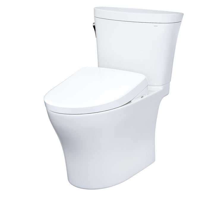 TOTO MW4484726CEMFGN#01 WASHLET+ Aquia IV Arc Two-Piece Elongated Dual Flush Toilet with S7 Bidet Seat