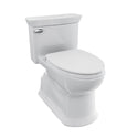 TOTO Soiree One Piece Elongated 1.28 GPF Universal Height Skirted Toilet with CeFiONtect, Cotton White - MS964124CEFG#01