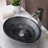 ANZZI LS-AZ035 Onyx Series Vessel Sink in Black