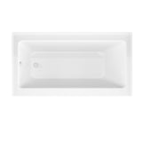 ANZZI SD05301CH-3260L 5 ft. Bathtub in White with 34" x 58" Frameless Tub Door in Polished Chrome