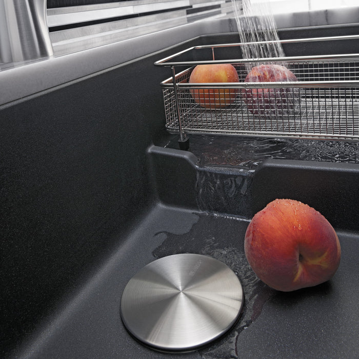 Blanco 519450 Precis Cascade SILGRANIT 29" Single Bowl Undermount Kitchen Sink in Anthracite