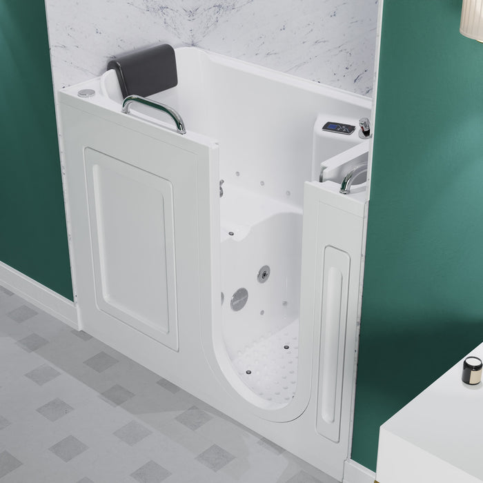 ANZZI 2753FLWR Right Drain Fully Loaded Walk-in Bathtub with Air Jets and Whirlpool Massage Jets Hot Tub