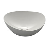 TOTO LT477G#01 Kiwami Asymmetrical Vessel Bathroom Sink with CEFIONTECT, Cotton White