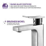 ANZZI L-AZ117BN Promenade Single Hole Single Handle Bathroom Faucet in Brushed Nickel