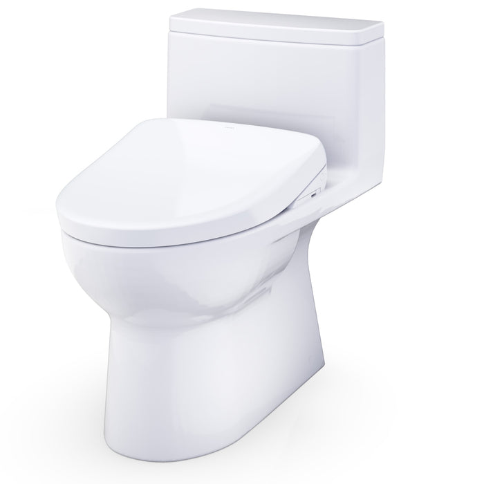 TOTO MW6724726CUFGA#01 Redington 1G WASHLET+ S7 One-Piece Elongated 1.0 GPF Auto Flush Universal Height Toilet