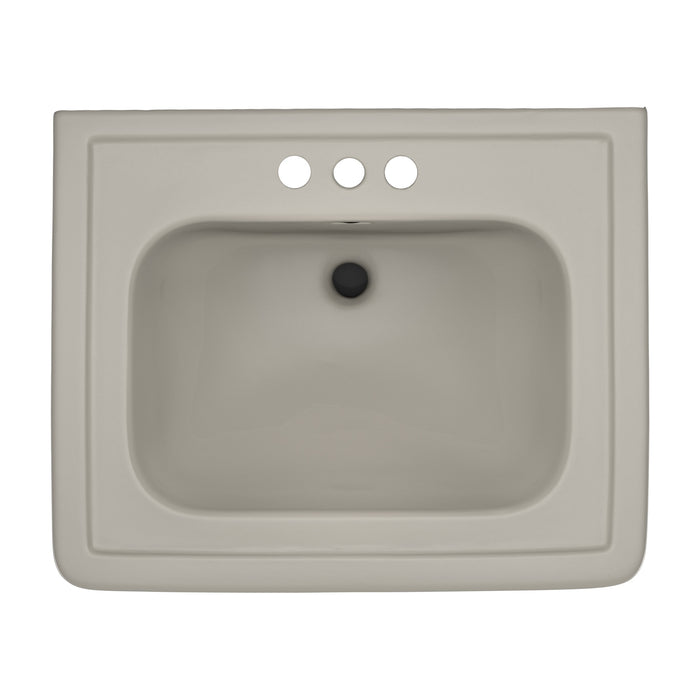 TOTO LPT530.4N#03 Promenade 27-1/2" x 22-1/4" Pedestal Bathroom Sink for 4" Center Faucets, Bone Finish