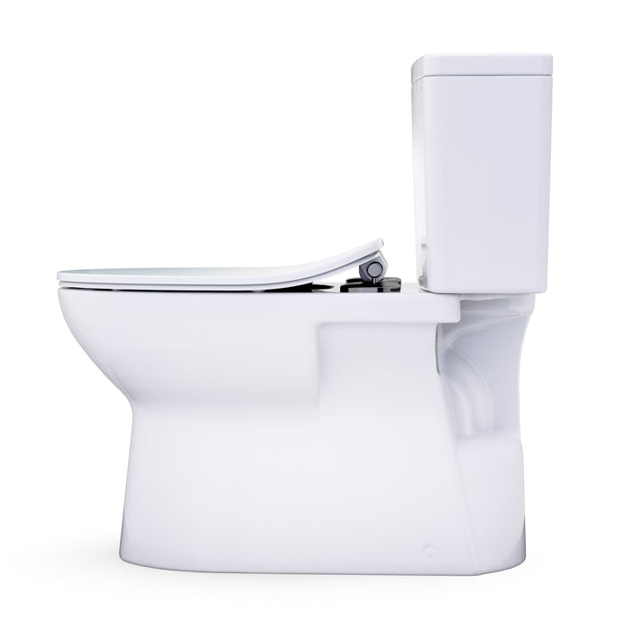 TOTO MS472234CEFG#01 Glaston Two-Piece Elongated 1.28 GPF Universal Height Toilet with a Slim Seat