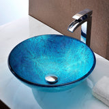 ANZZI LS-AZ047 Accent Series Deco-Glass Vessel Sink in Blue Ice