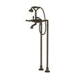 House of Rohl AKIT1401NLMTCB Exposed Floor Mount Tub Filler with Handshower