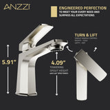 ANZZI L-AZ903BN Single Handle Single Hole Bathroom Faucet With Pop-up Drain in Brushed Nickel