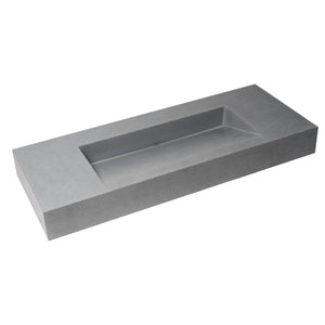 ALFI brand ABCO48R 48" Solid Concrete Rectangular Countertop Sink