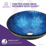 ANZZI LS-AZ196 Arc Series Vessel Sink in Frosted Blue