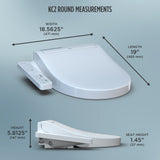 TOTO SW3023#01 WASHLET KC2 Electronic Bidet Toilet Seat with Heated Seat and SoftClose Lid, Round, Cotton White