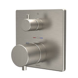 TOTO TBV02404U#BN Square Thermostatic Mixing Valve with Two-Way Diverter Shower Trim, Brushed Nickel